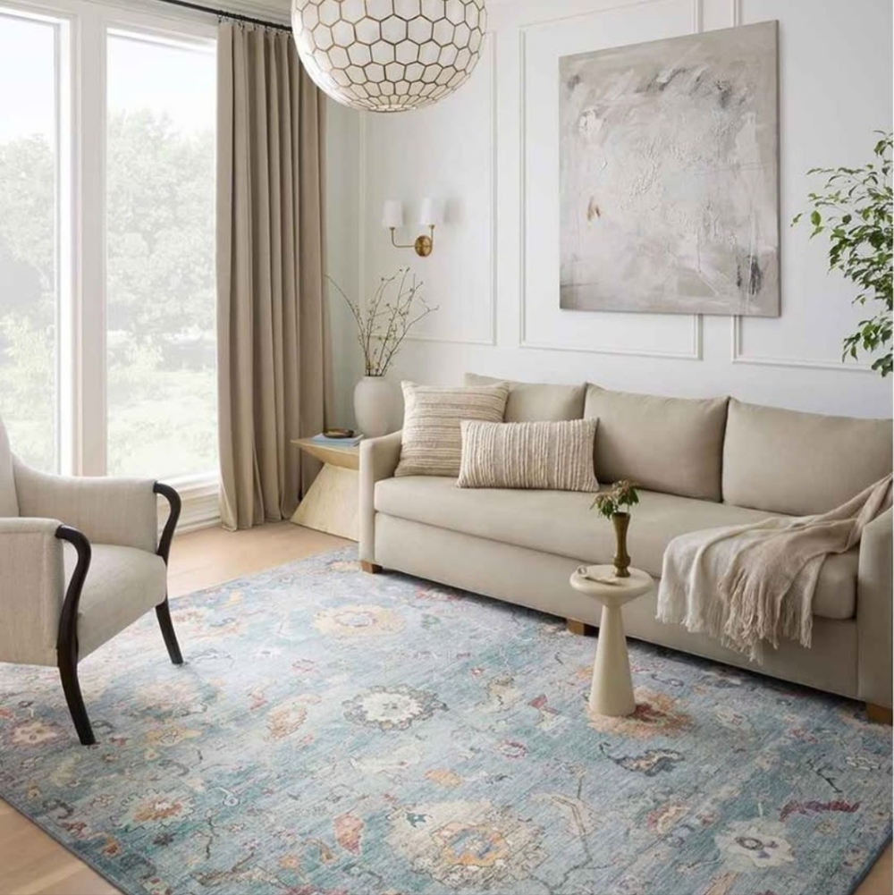 Loloi Margot Collection MAT-06 Denim/Multi 2'-0" x 5'-0" Accent Rug Runner